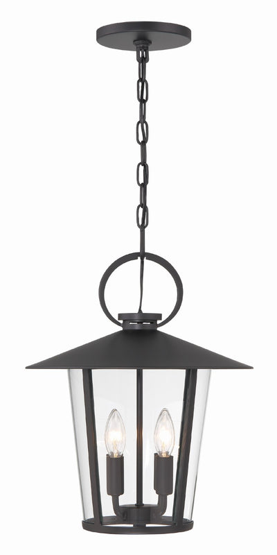 Crystorama AND-9204-CL-MK Andover 4 Light Outdoor Chandelier - Matte Black