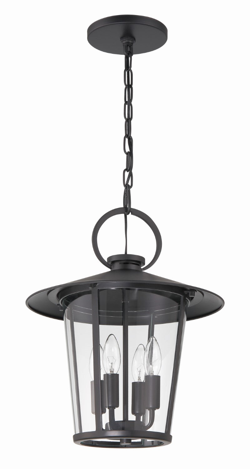 Crystorama AND-9204-CL-MK Andover 4 Light Outdoor Chandelier - Matte Black