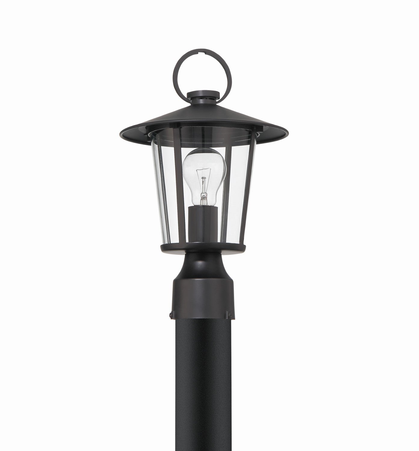 Crystorama AND-9207-CL-MK Andover 1 Light Outdoor Lantern Post - Matte Black
