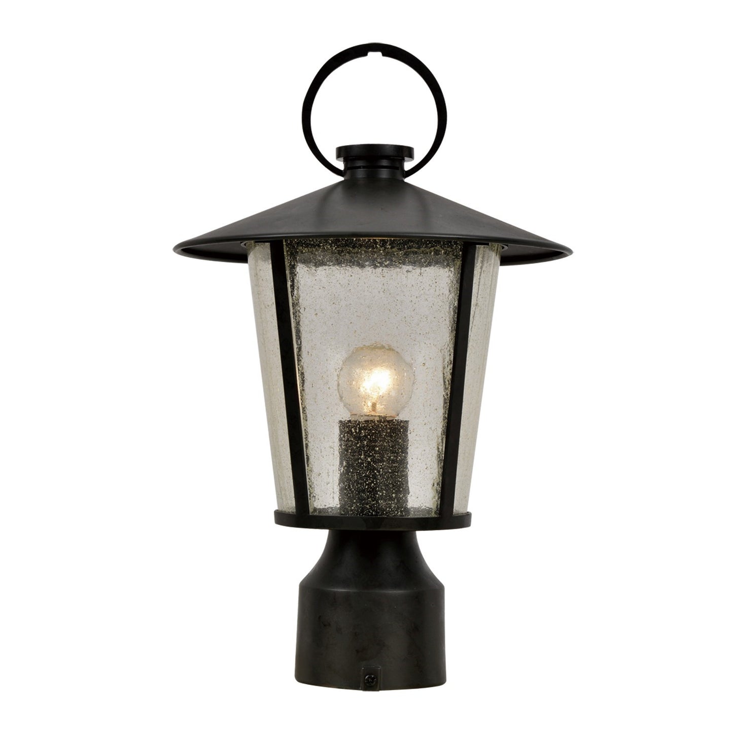 Crystorama AND-9207-SD-MK Andover 1 Light Outdoor Lantern Post - Matte Black