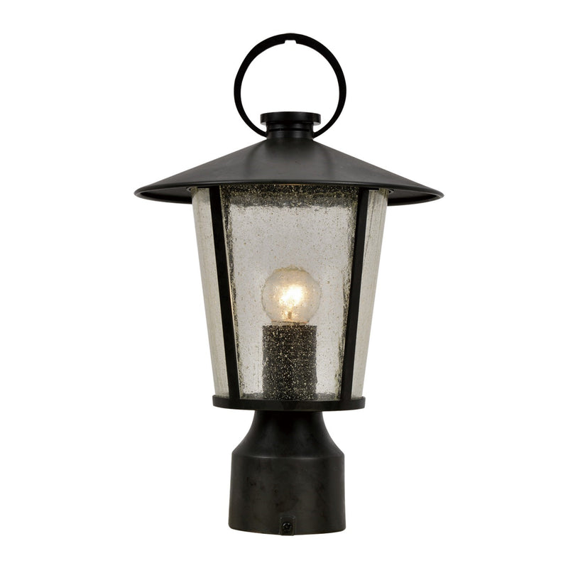 Crystorama AND-9207-SD-MK Andover 1 Light Outdoor Lantern Post - Matte Black