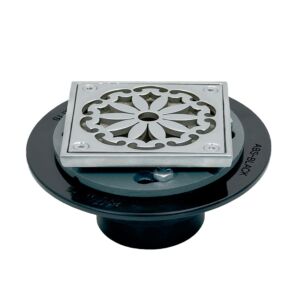 Sigma APS.2ABS.504R 4'' Square Fleur PVC Shower Drain Body Only - Parent
