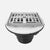 Sigma APS.2ABS.504T 4'' Square Fleur Abs Shower Drain With Top Trim