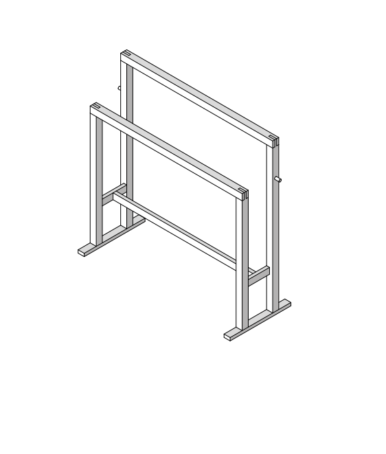 Effe AR20900027 Towel stand in dark heat-treated wood cm 100x40x100h