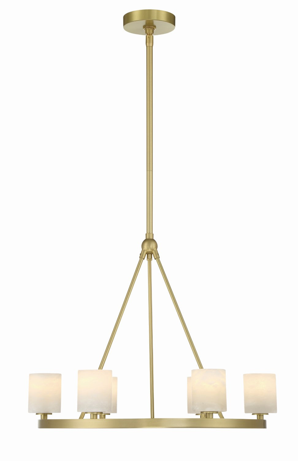 Crystorama ARA-10264-SB-ST Aragon 6 Light Chandelier - Soft Brass