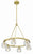 Crystorama ARA-10264-SB Aragon 6 Light Chandelier - Soft Brass