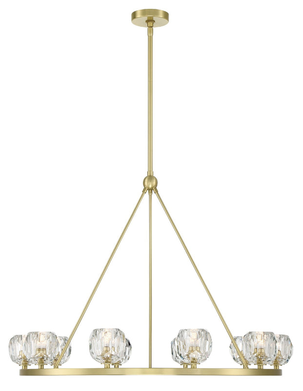 Crystorama ARA-10265-SB Aragon 10 Light Chandelier - Soft Brass