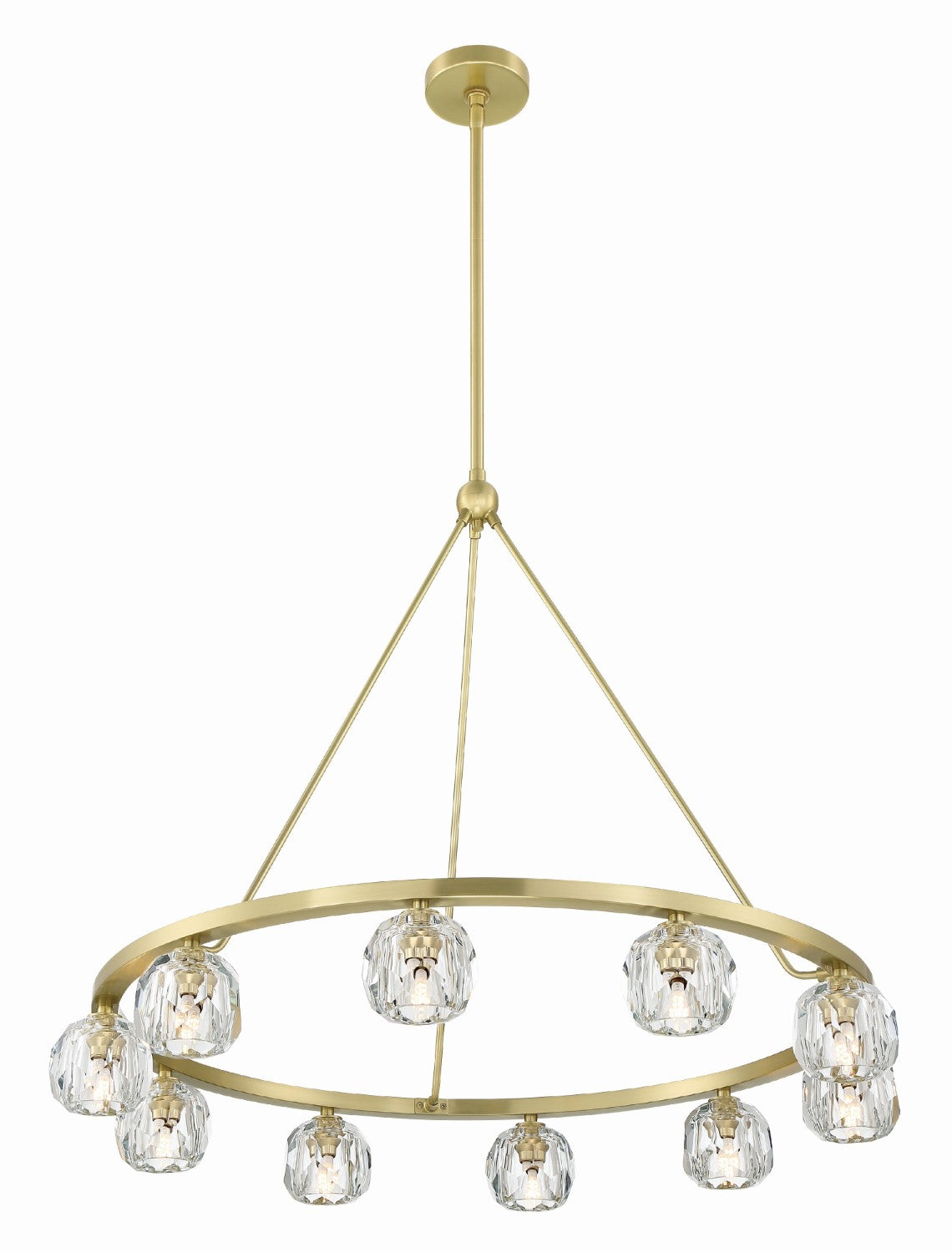 Crystorama ARA-10265-SB Aragon 10 Light Chandelier - Soft Brass