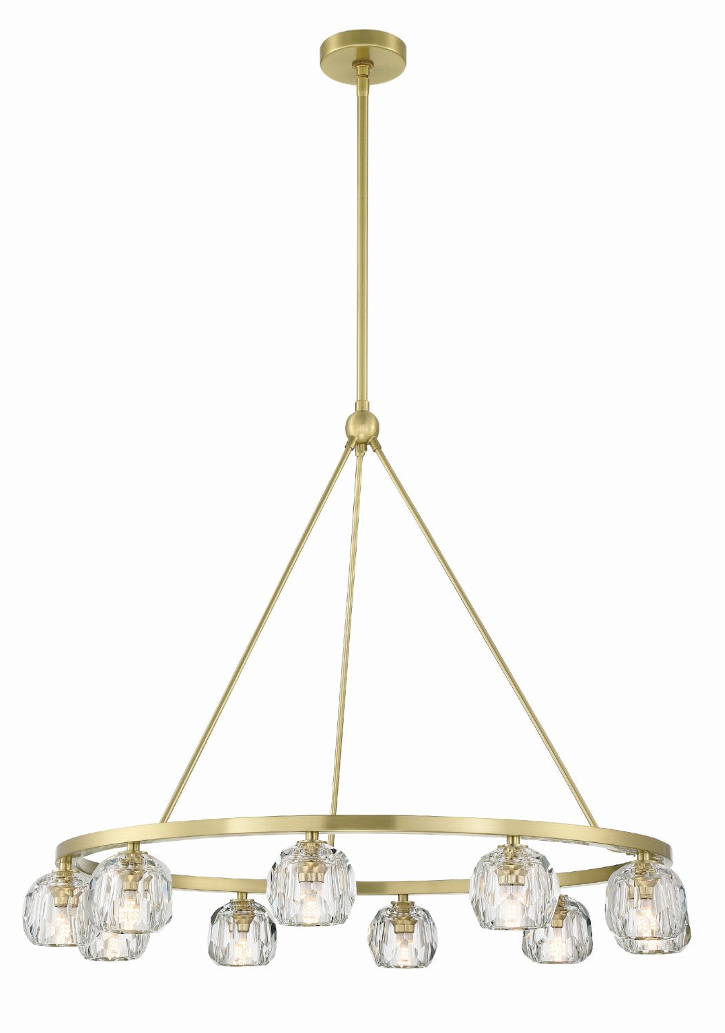 Crystorama ARA-10265-SB Aragon 10 Light Chandelier - Soft Brass