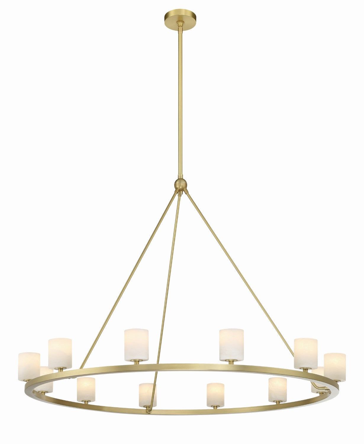 Crystorama ARA-10266-SB-ST Aragon 12 Light Chandelier - Soft Brass