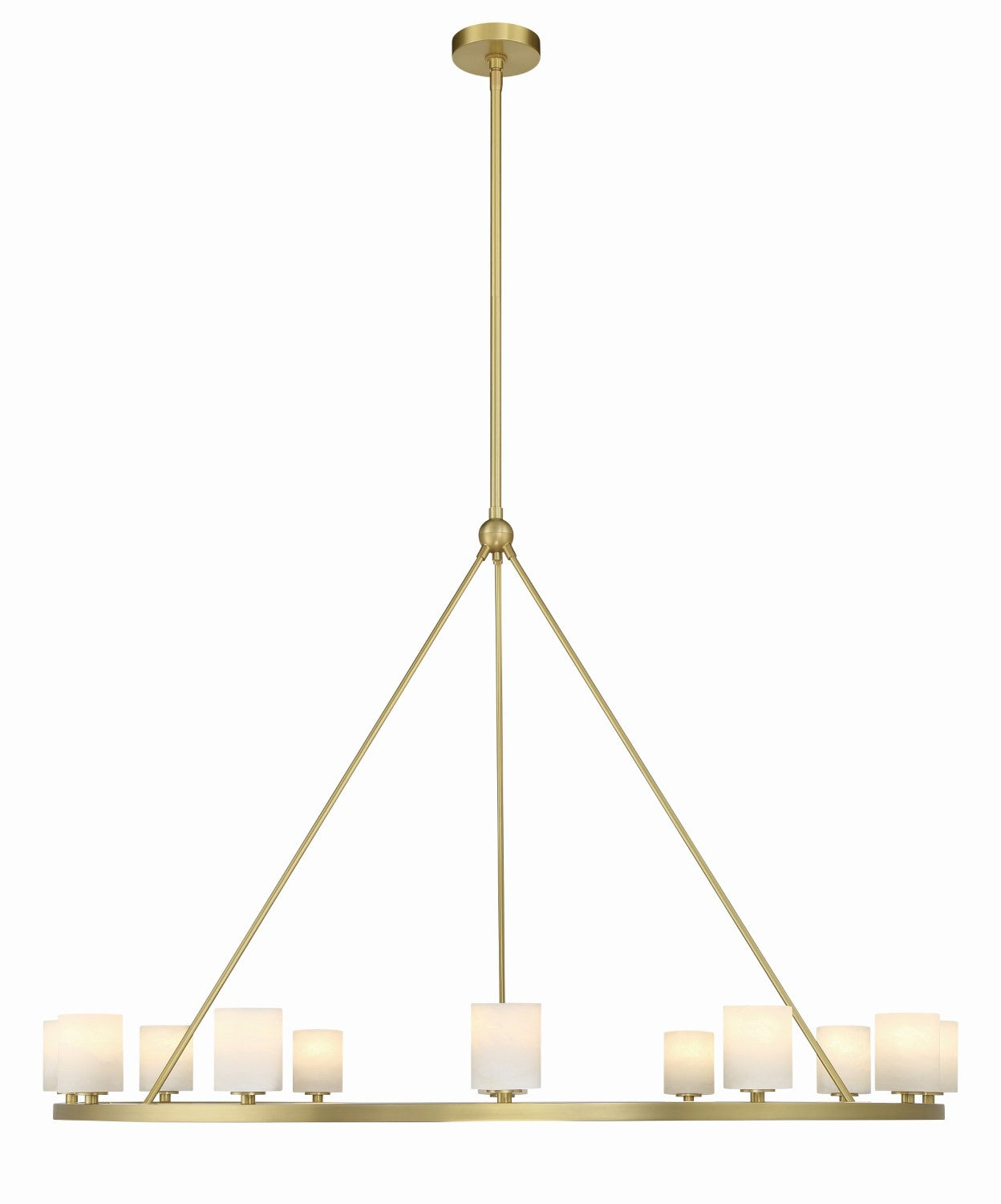 Crystorama ARA-10266-SB-ST Aragon 12 Light Chandelier - Soft Brass