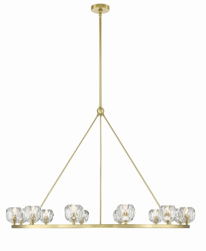 Crystorama ARA-10266-SB Aragon 12 Light Chandelier - Soft Brass
