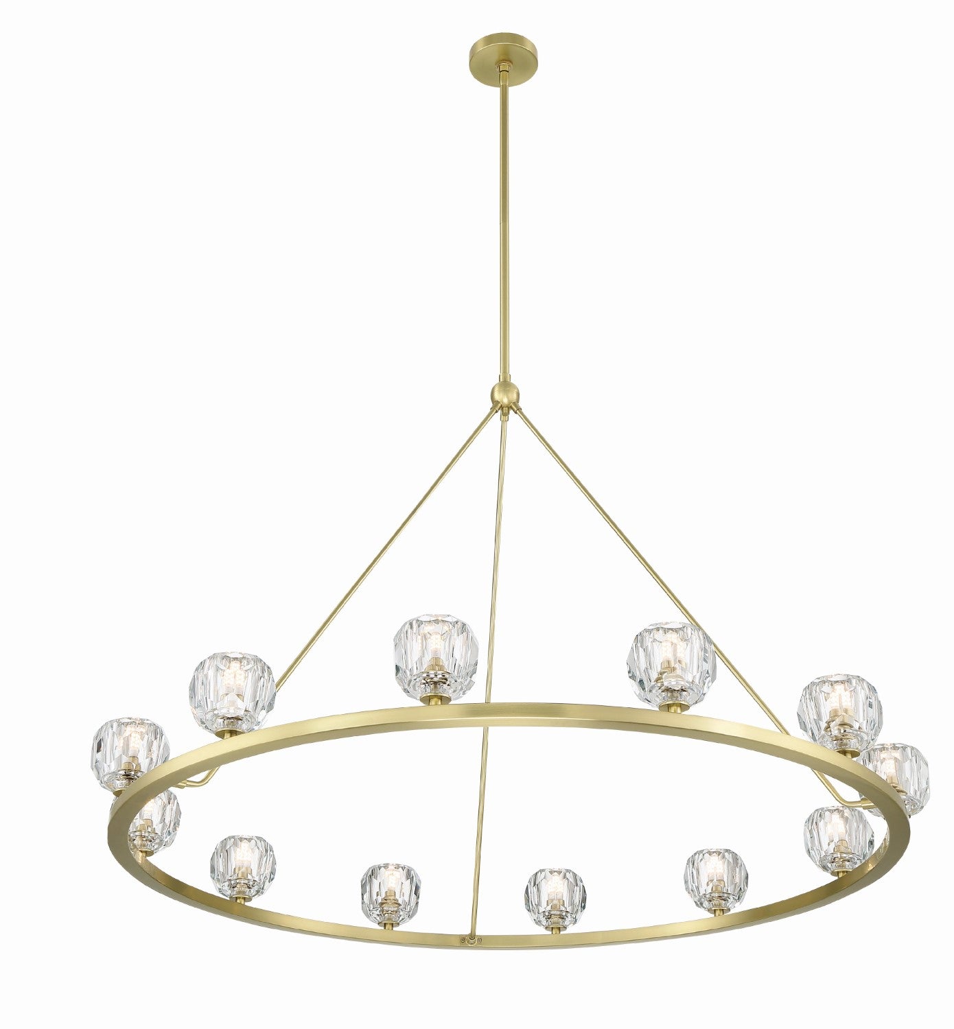 Crystorama ARA-10266-SB Aragon 12 Light Chandelier - Soft Brass
