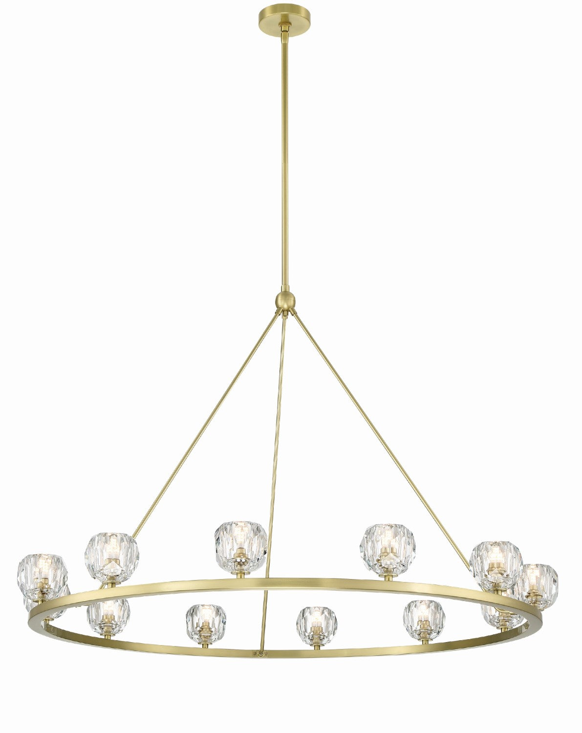 Crystorama ARA-10266-SB Aragon 12 Light Chandelier - Soft Brass