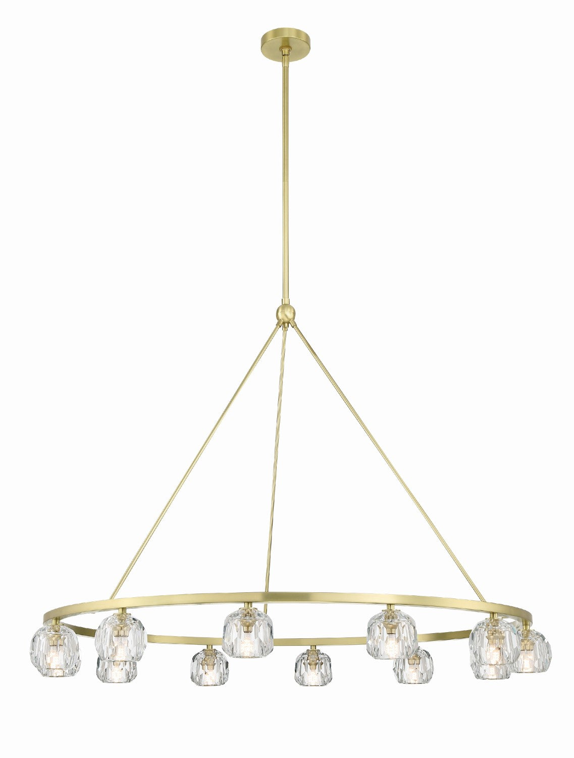 Crystorama ARA-10266-SB Aragon 12 Light Chandelier - Soft Brass