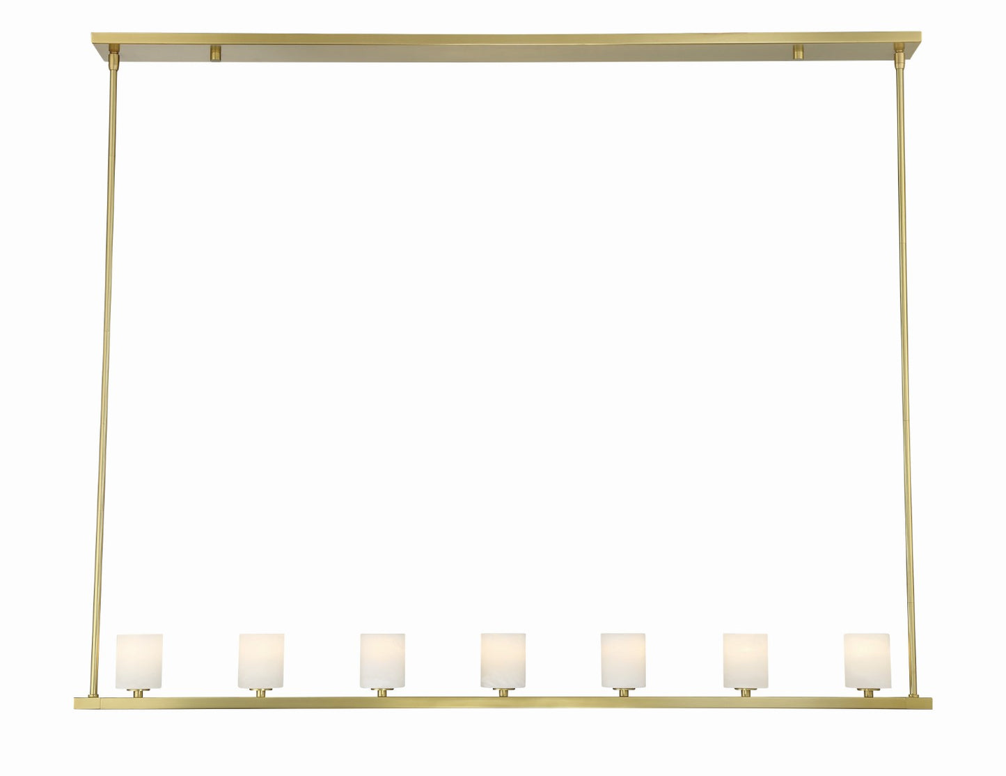 Crystorama ARA-10267-SB-ST Aragon 7 Light Chandelier - Soft Brass