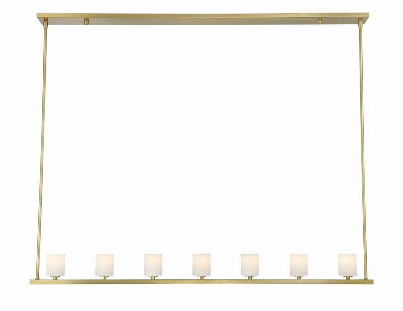 Crystorama ARA-10267-SB-ST Aragon 7 Light Chandelier - Soft Brass