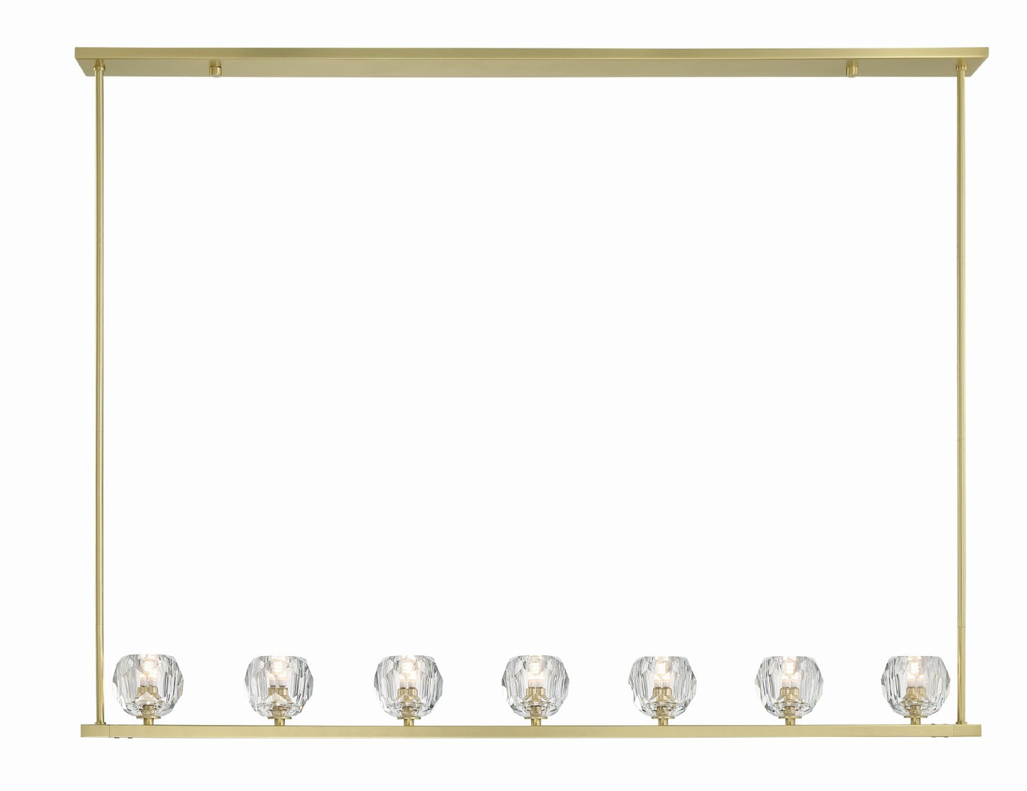 Crystorama ARA-10267-SB Aragon 7 Light Chandelier - Soft Brass