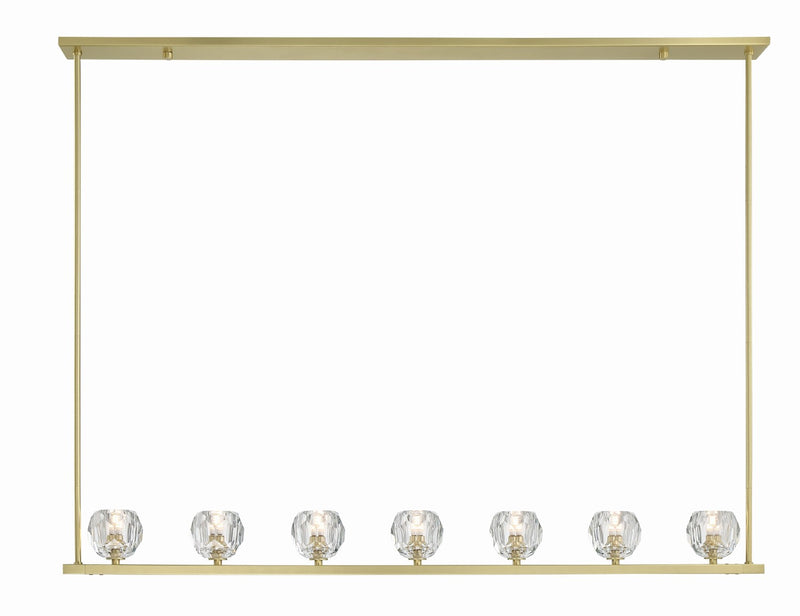 Crystorama ARA-10267-SB Aragon 7 Light Chandelier - Soft Brass
