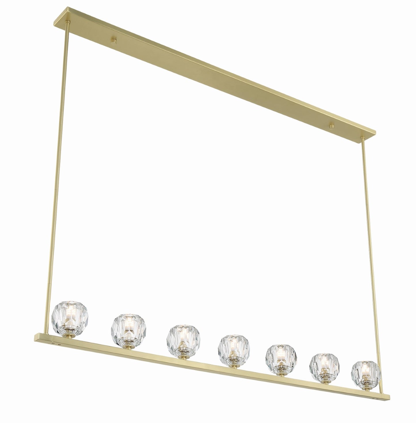 Crystorama ARA-10267-SB Aragon 7 Light Chandelier - Soft Brass