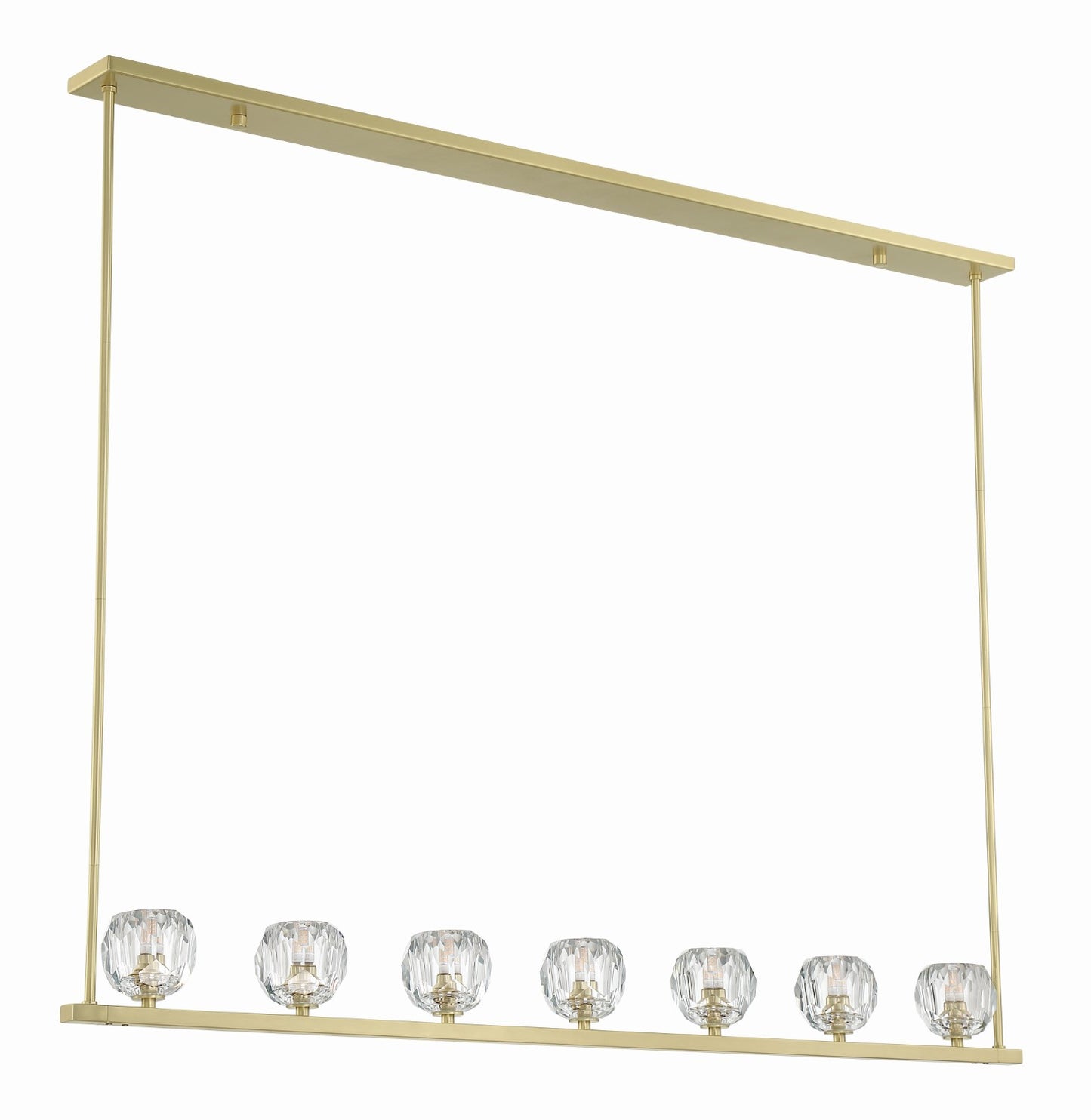 Crystorama ARA-10267-SB Aragon 7 Light Chandelier - Soft Brass