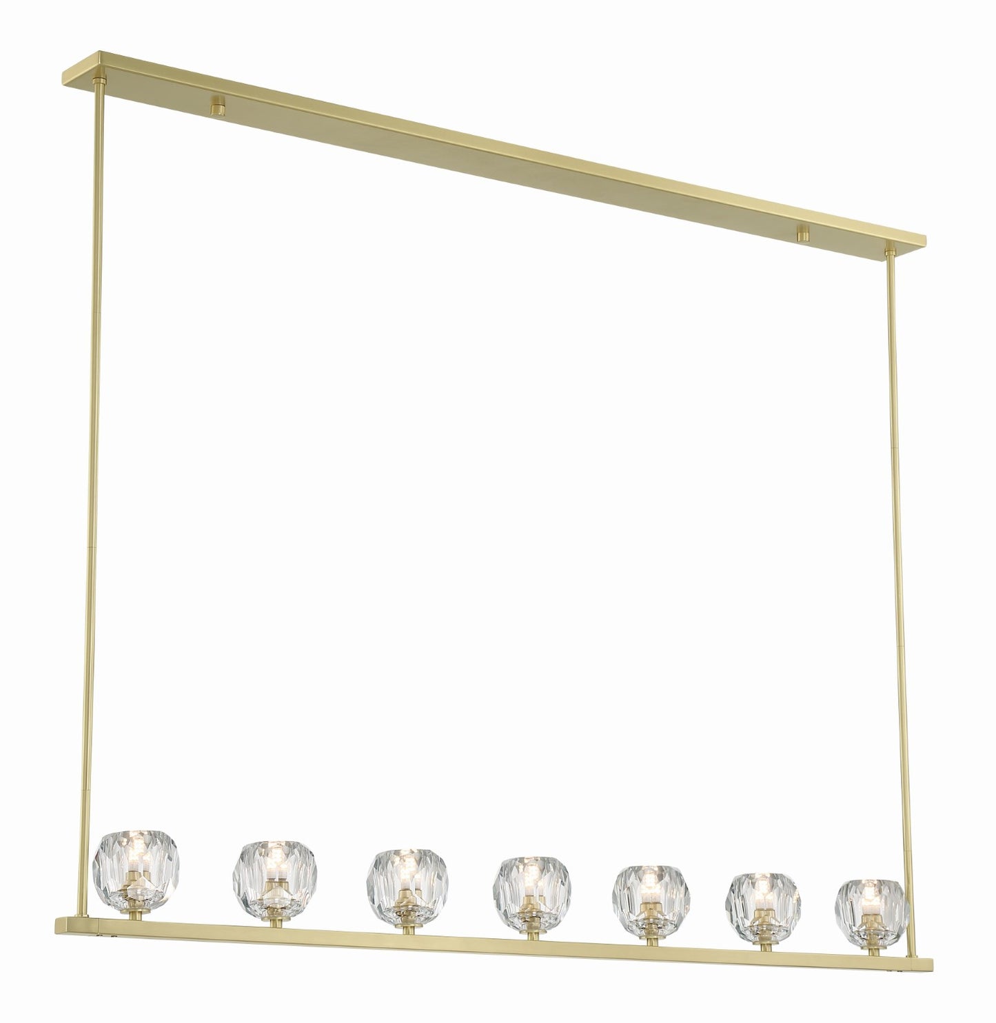 Crystorama ARA-10267-SB Aragon 7 Light Chandelier - Soft Brass