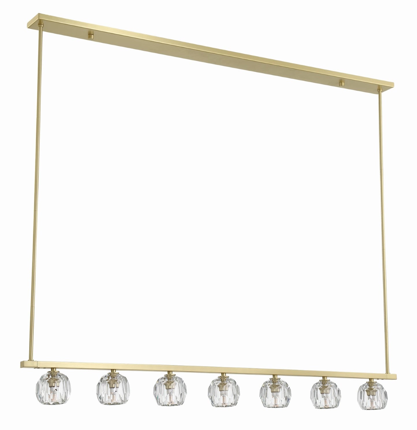 Crystorama ARA-10267-SB Aragon 7 Light Chandelier - Soft Brass