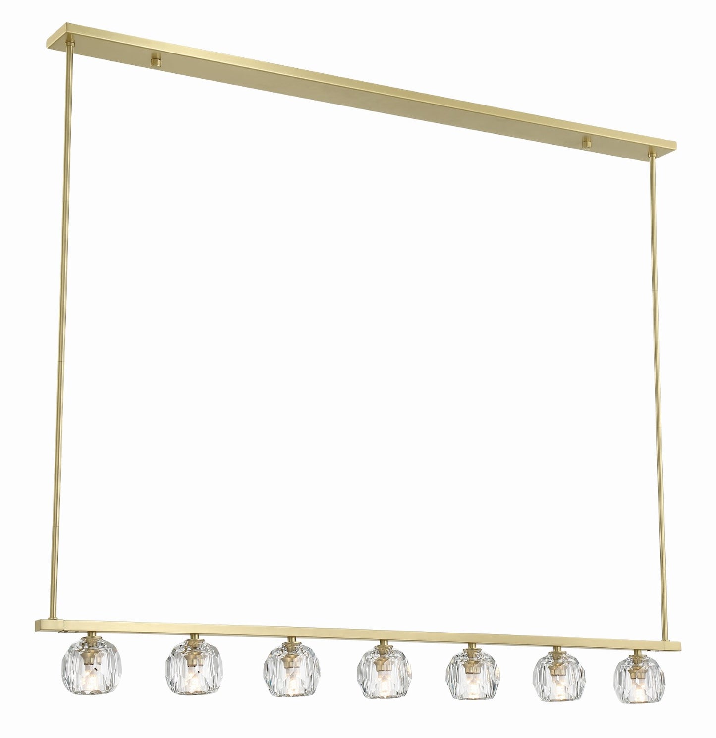 Crystorama ARA-10267-SB Aragon 7 Light Chandelier - Soft Brass