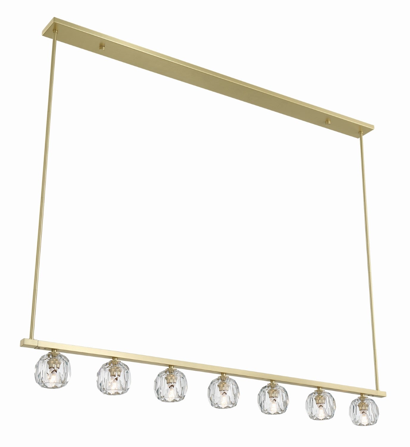 Crystorama ARA-10267-SB Aragon 7 Light Chandelier - Soft Brass