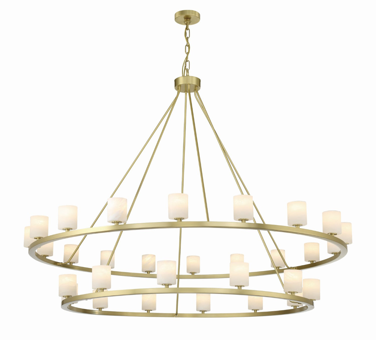 Crystorama ARA-10269-SB-ST Aragon 30 Light Chandelier - Soft Brass