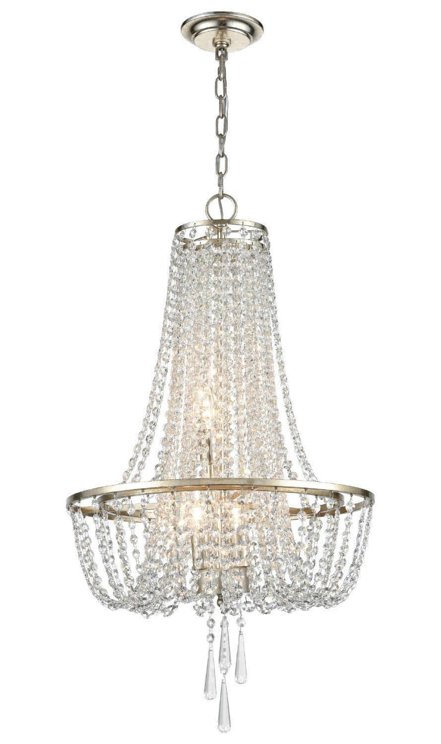 Crystorama ARC-1907-CL-MWP Arcadia 4 Light Chandelier