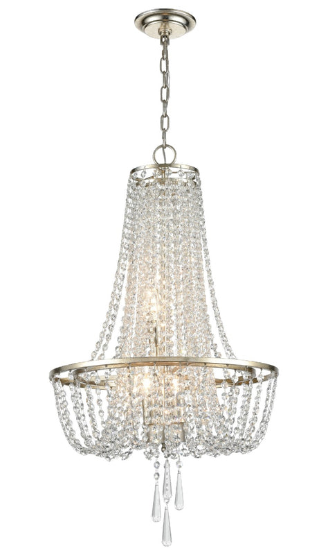 Crystorama ARC-1907-CL-MWP Arcadia 4 Light Chandelier