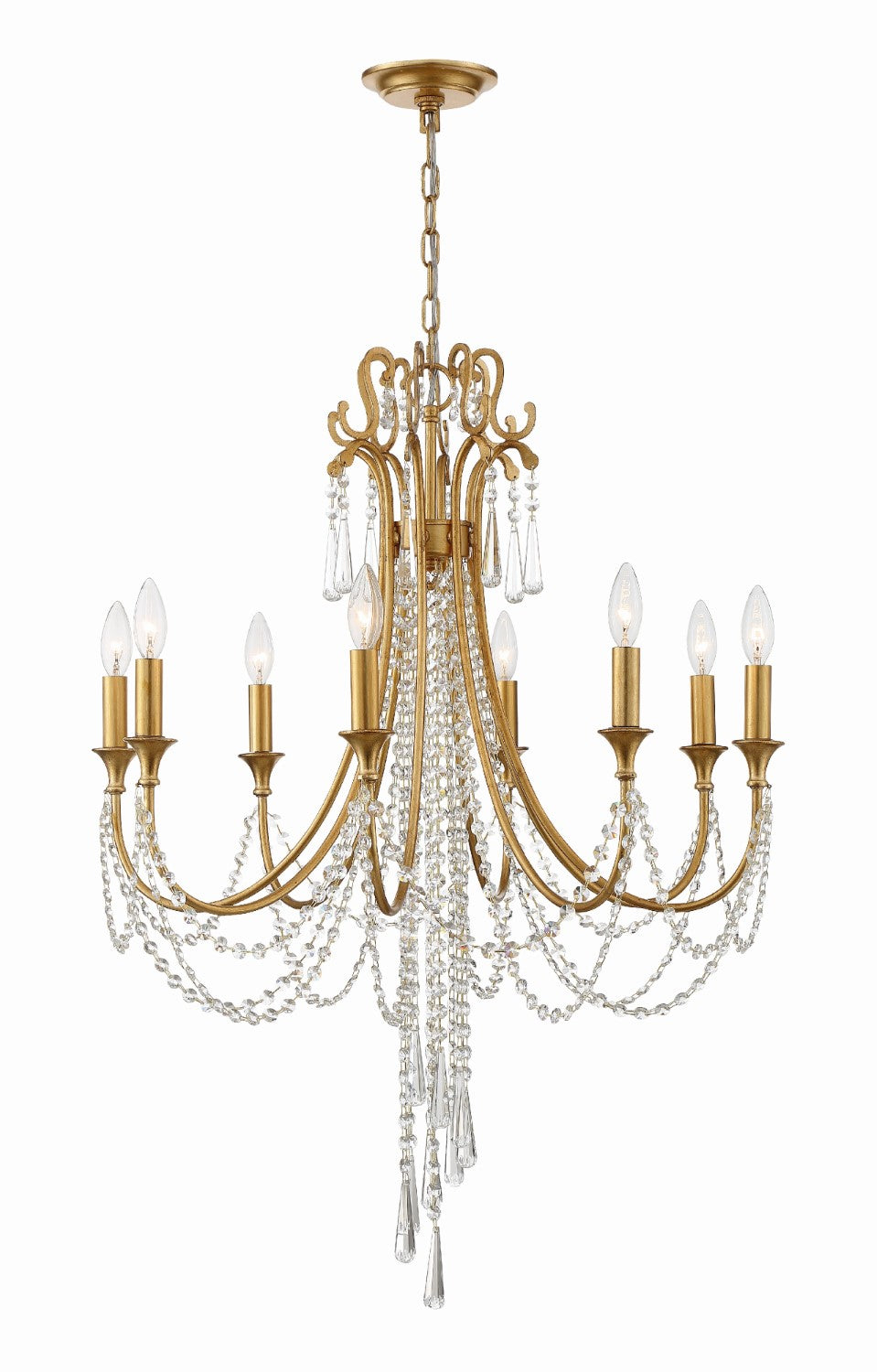 Crystorama ARC-1908-CL-MWP Arcadia 8 Light Chandelier - Parent