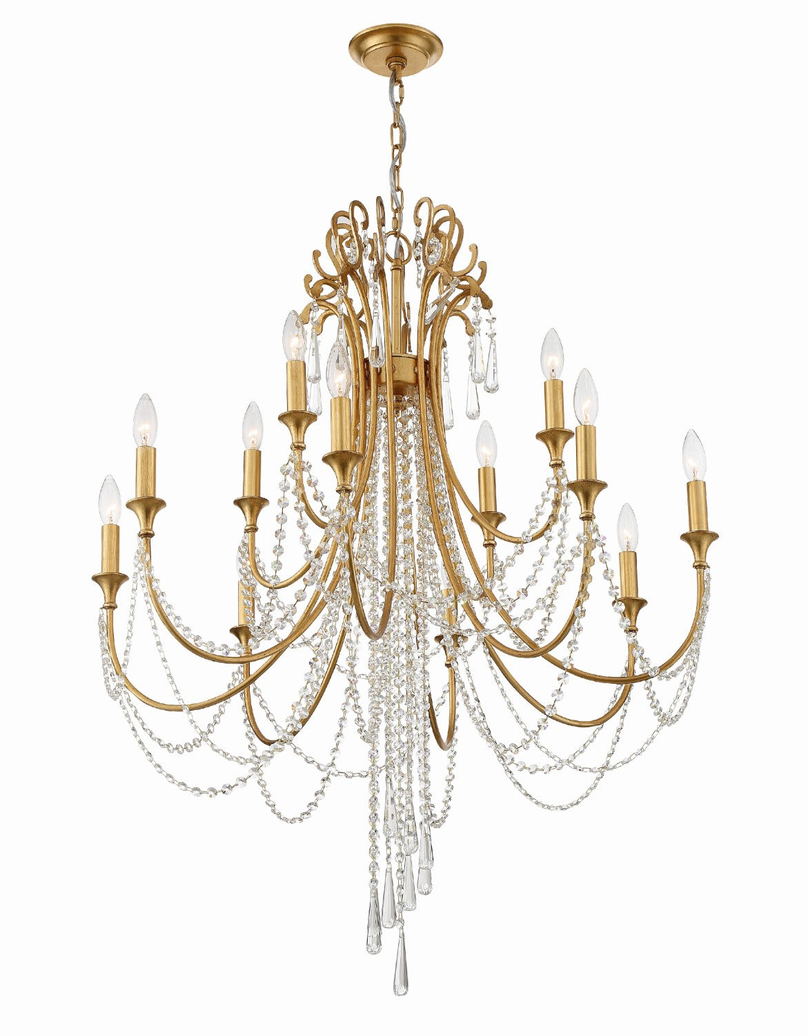 Crystorama ARC-1909-CL-MWP Arcadia 12 Light Chandelier - Parent
