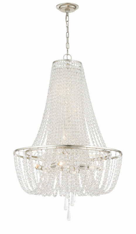Crystorama ARC-1917-CL-MWP Arcadia 9 Light Chandelier