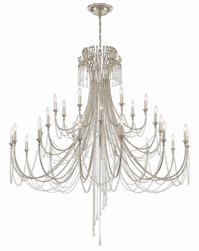 Crystorama ARC-1929-CL-MWP Arcadia 28 Light Chandelier