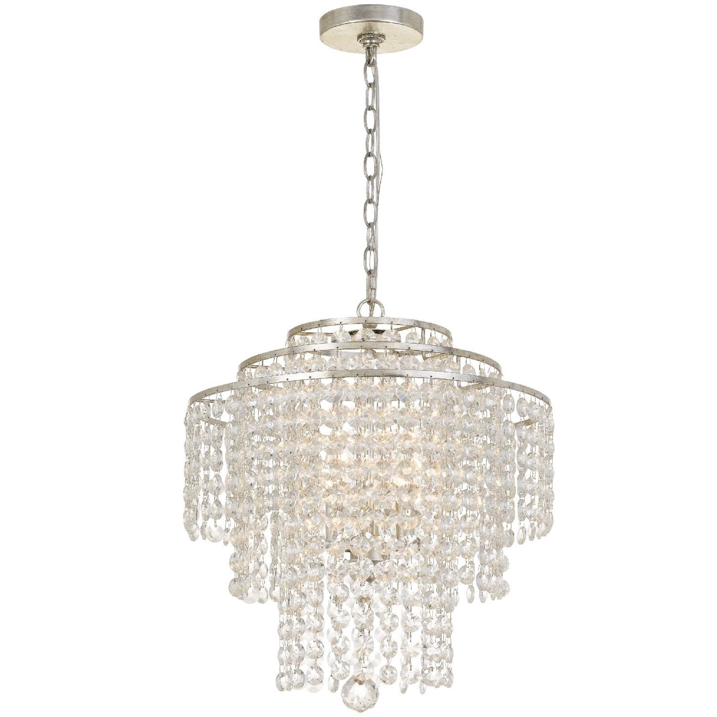 Crystorama ARI-304-CL-MWP Arielle 4 Light Chandelier