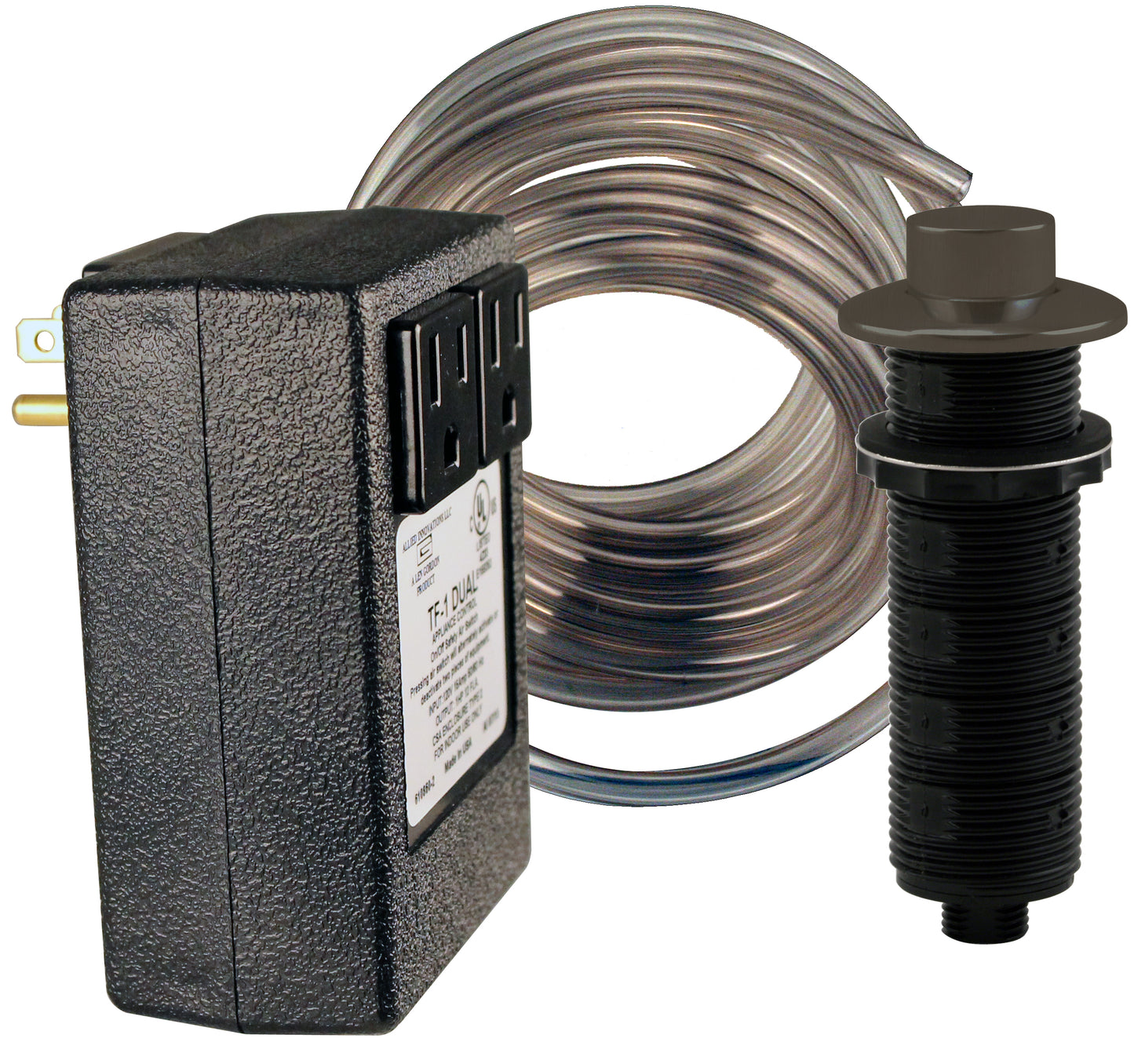 Westbrass ASB-2RB3 Raised Button Disposal Air Switch  Dual Outlet Control Box