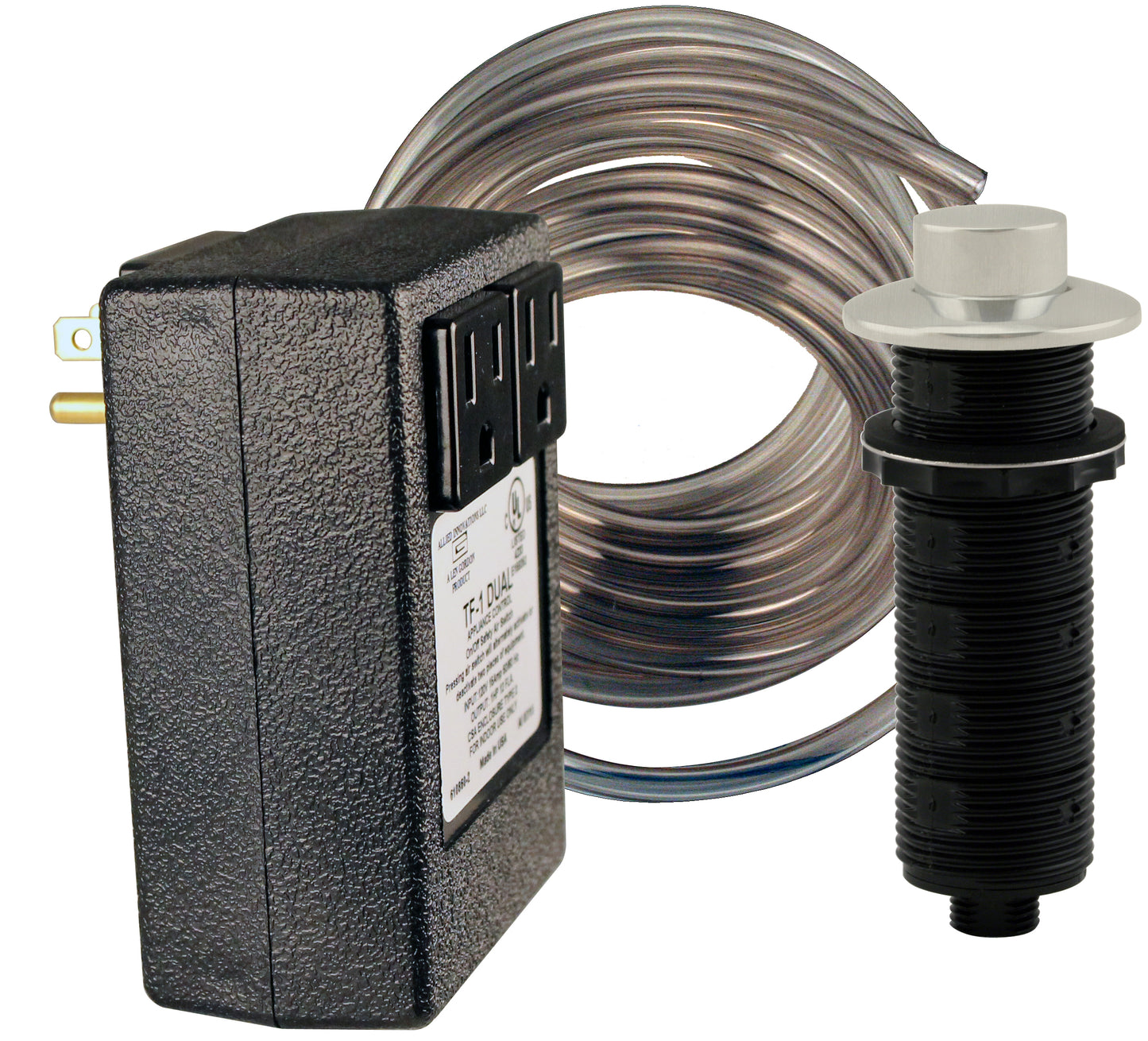 Westbrass ASB-2RB3 Raised Button Disposal Air Switch  Dual Outlet Control Box