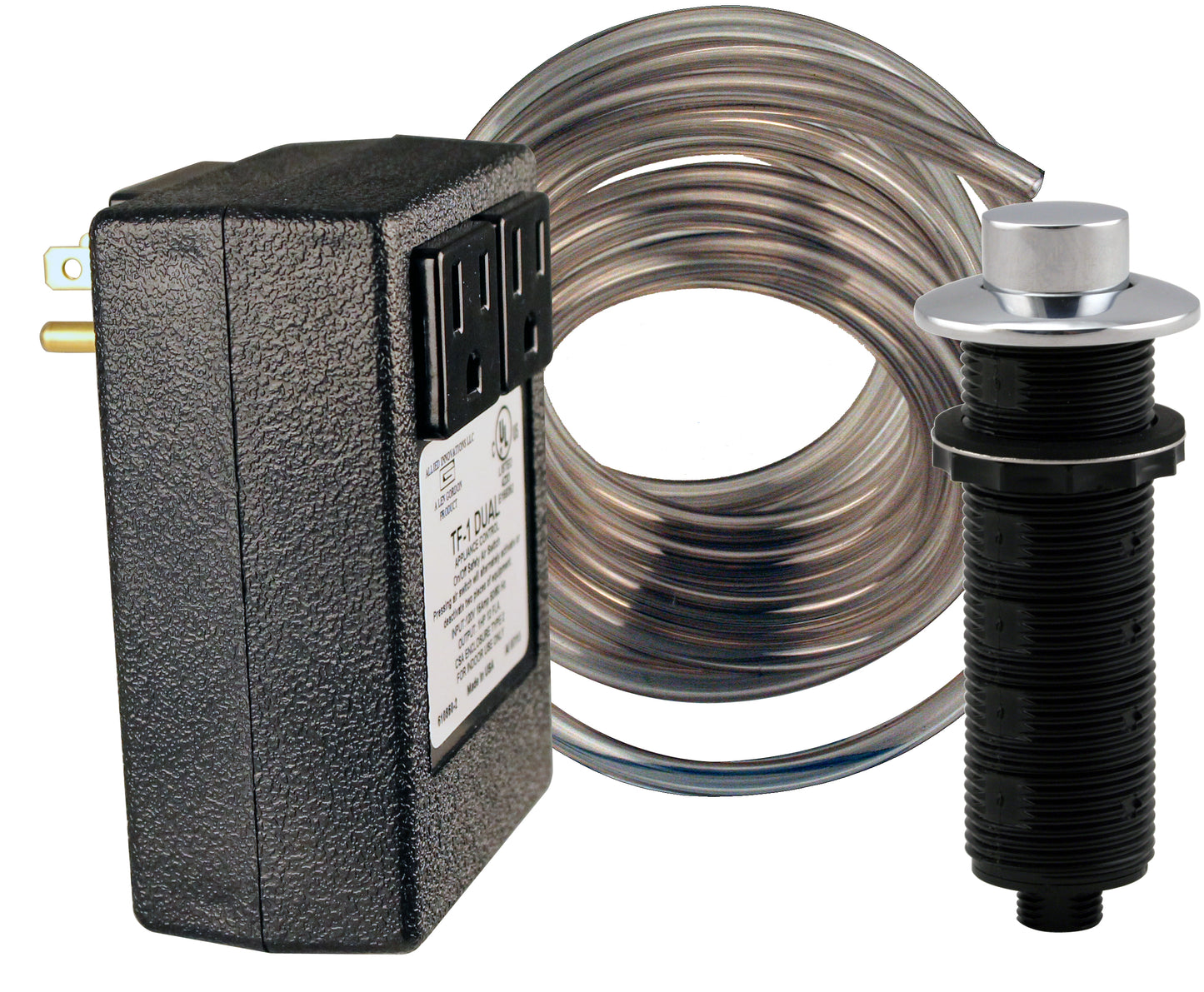 Westbrass ASB-2RB3 Raised Button Disposal Air Switch  Dual Outlet Control Box