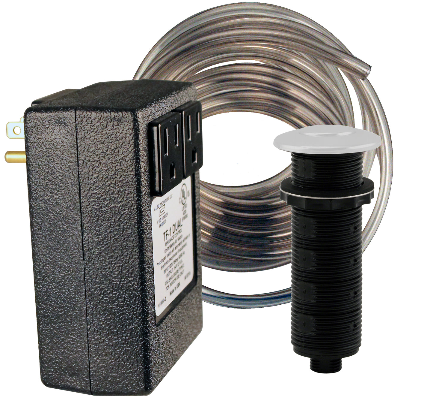 Westbrass ASB-2RB3 Raised Button Disposal Air Switch  Dual Outlet Control Box