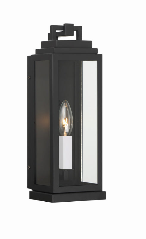 Crystorama ASP-8911-MK Aspen 1 Light Outdoor Sconce - Matte Black