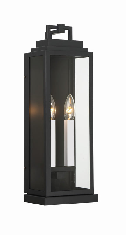 Crystorama ASP-8912-MK Aspen 2 Light Outdoor Sconce - Matte Black