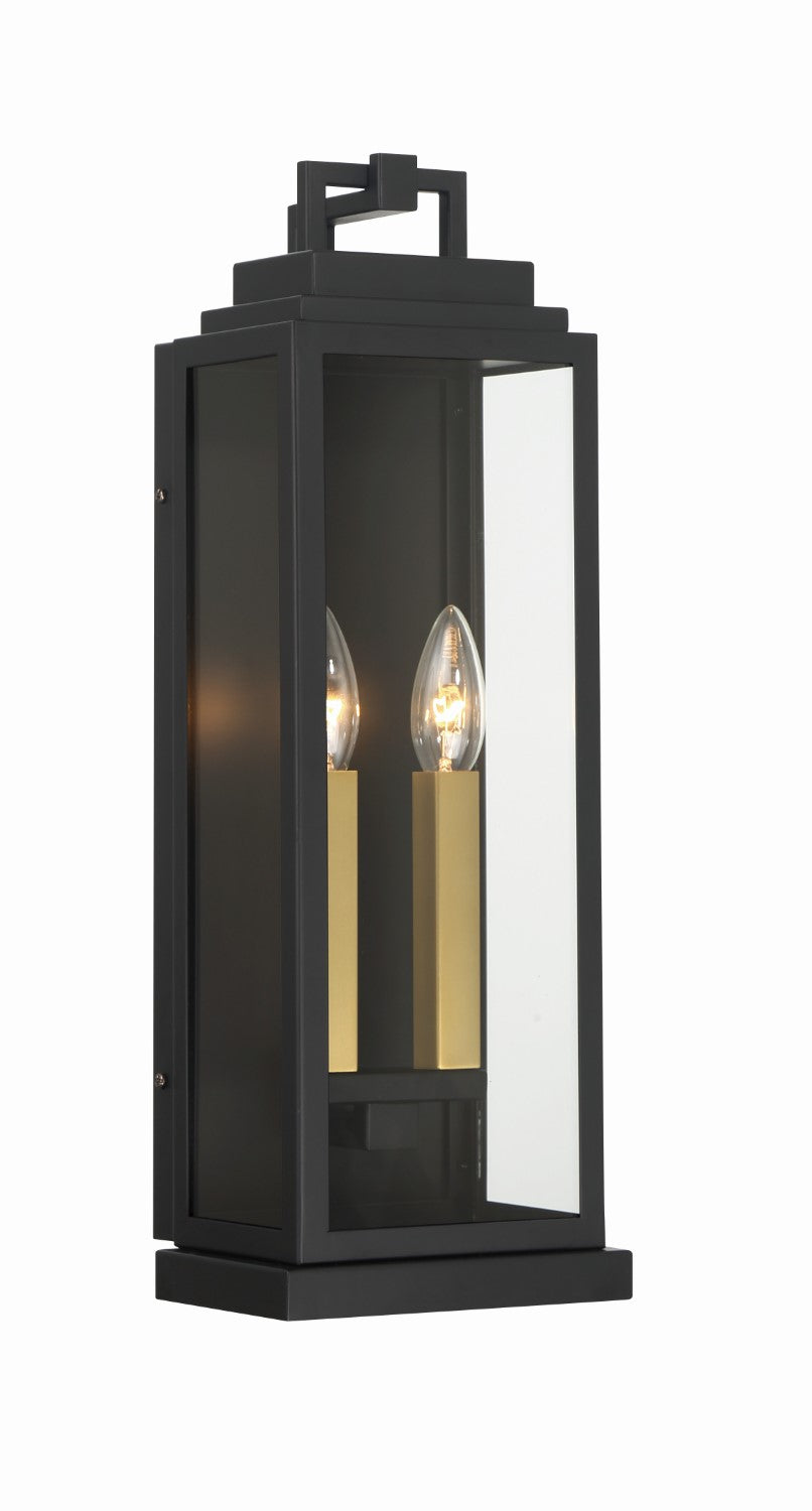 Crystorama ASP-8912-MK Aspen 2 Light Outdoor Sconce - Matte Black