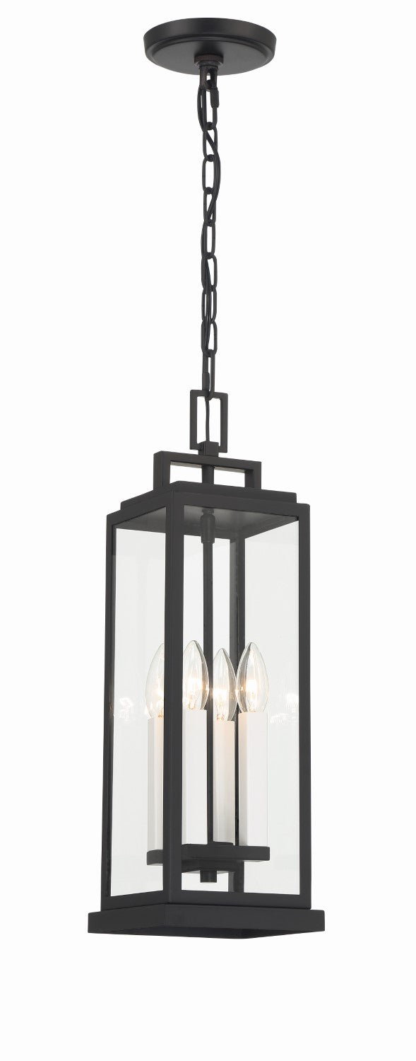 Crystorama ASP-8915-MK Aspen 4 Light Outdoor Pendant - Matte Black
