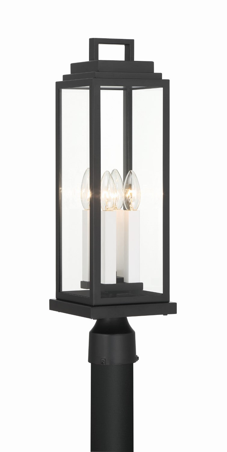 Crystorama ASP-8919-MK Aspen 4 Light Outdoor Post - Matte Black
