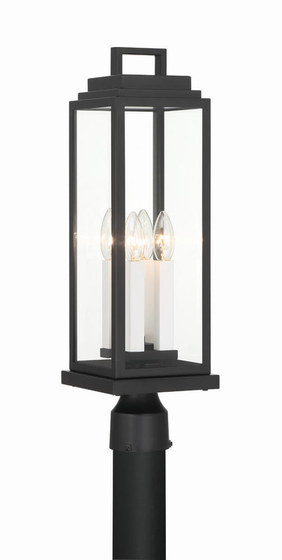 Crystorama ASP-8919-MK Aspen 4 Light Outdoor Post - Matte Black
