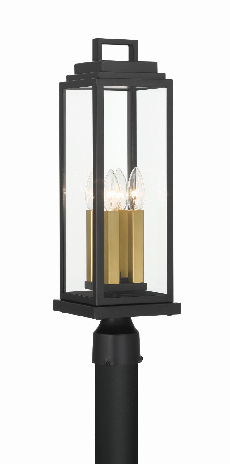 Crystorama ASP-8919-MK Aspen 4 Light Outdoor Post - Matte Black