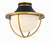 Crystorama ATL-700-MK-TG Atlas 2 Light Outdoor Semi Flush Mount - Matte Black and Textured Gold