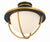 Crystorama ATL-700-MK-TG Atlas 2 Light Outdoor Semi Flush Mount - Matte Black and Textured Gold